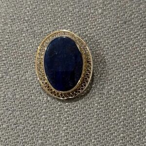 Cassell Blue Agate 12k Gold Filled Brooch